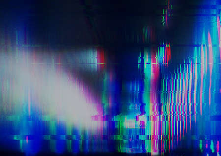 abstract dark blue and gray unique line holographic glitch digital pixel distorted effect texture on...