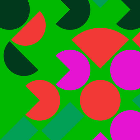 abstract light purple and colorful geometric colorful bright triangle shape luxury pattern with mosaic surface geometric on green background.の写真素材
