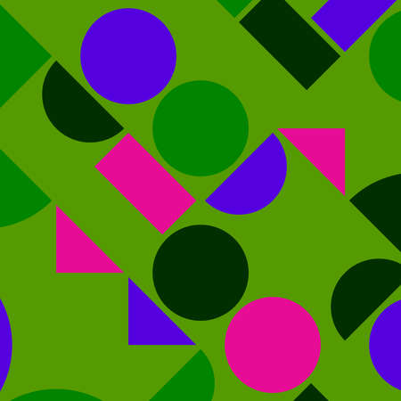 abstract light purple and colorful geometric colorful bright triangle shape luxury pattern with mosaic surface geometric on green background.の写真素材