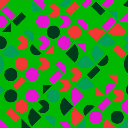 abstract light purple and colorful geometric colorful bright triangle shape luxury pattern with mosaic surface geometric on green background.の写真素材