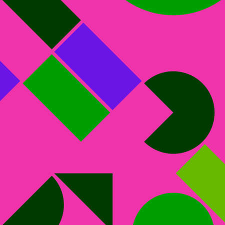 abstract light green and purple geometric colorful bright triangle shape luxury pattern with mosaic surface geometric on pink background.の写真素材