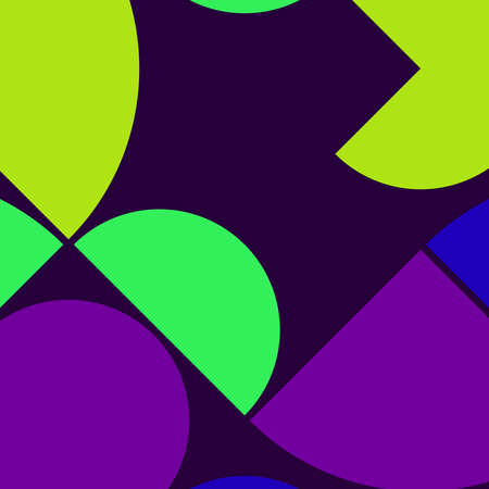 abstract geometric dark blue and yellow colorful bright triangle shape luxury pattern with mosaic surface geometric on dark purple background.の写真素材