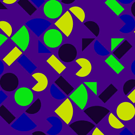 abstract geometric dark blue and yellow colorful bright triangle shape luxury pattern with mosaic surface geometric on dark purple background.の写真素材