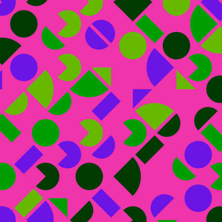 abstract light green and purple geometric colorful bright triangle shape luxury pattern with mosaic surface geometric on pink background.の写真素材