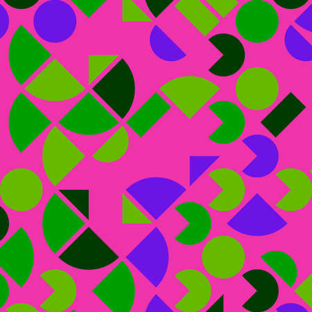 abstract light green and purple geometric colorful bright triangle shape luxury pattern with mosaic surface geometric on pink background.の写真素材