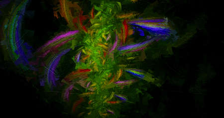 abstract light green space galaxy painterly effect distressed stripes texture with grunge messy paint pattern on black background.の写真素材