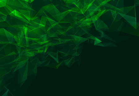 abstract light green polygon luxury geometric triangle foil mosaic gradient texture on white green background.の写真素材