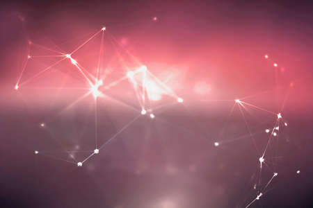 abstract light pink polygon luxury geometric triangle foil mosaic gradient texture on soft background.の写真素材