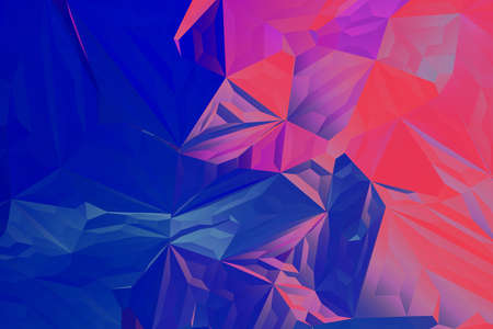 abstract pink and blue polygon luxury geometric triangle foil mosaic gradient texture on light background.の写真素材