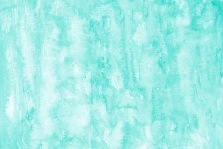 abstract light sky blue winter watercolor hand painted splash gradient texture with snow stains...