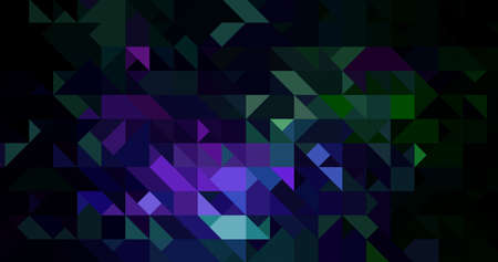 abstract dark blue mosaic shape triangle realistic polygonal bright glowing gradient pattern on background.の写真素材