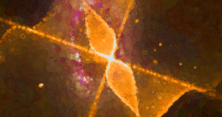 abstract orange space luxury elegant universe with galaxy star dynamic stardust vintage pattern on...