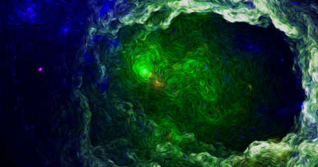 abstract dark blue and green space luxury elegant universe with galaxy star dynamic stardust vintage pattern on dark space background.の写真素材