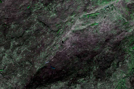 abstract dark gray rock green pink realistic retro vintage natural wave futuristic marble texture on rock background.の写真素材