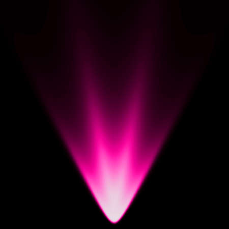 abstract light pink spotlight warm ray light effect overlay realistic falling snowflakes pattern on black background.の写真素材