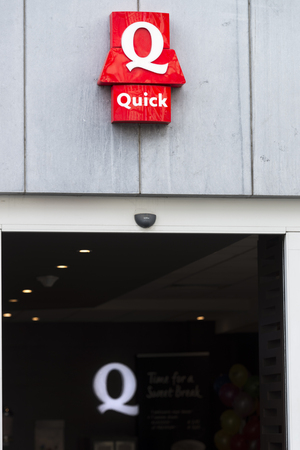 Quick burger restaurant logo at Quick Antwerpのeditorial素材