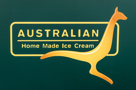 Logo on Australian Home Made Ice Cream shopのeditorial素材