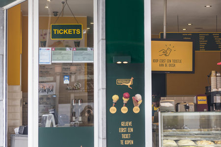 Logo on Australian Home Made Ice Cream shopのeditorial素材