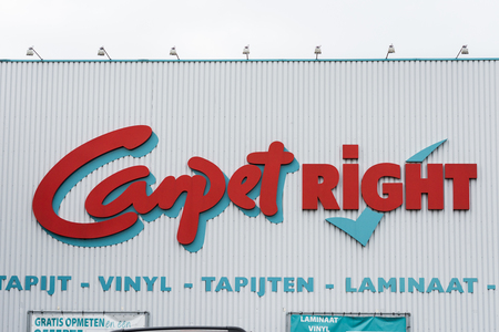 Carpet right store and logo in Antwerpのeditorial素材