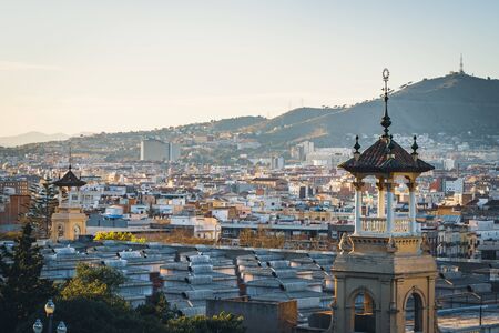 Barcelona city buildings at the afternoonの写真素材