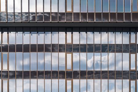 Glass facade of an office buildingの写真素材