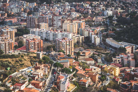 Barcelona city buildings at the afternoonのeditorial素材