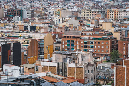 Barcelona city buildings at the afternoonのeditorial素材