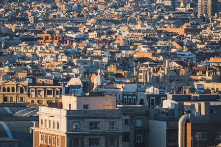 Barcelona city buildings at the afternoonのeditorial素材
