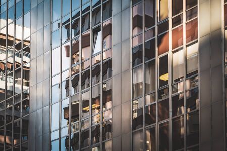 Glass windows of an office buildingの写真素材