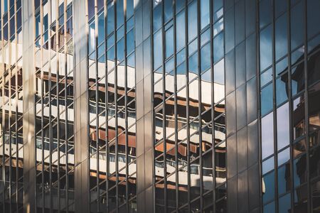 Glass windows of an office buildingの写真素材