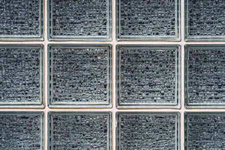 Background of a wall made of decorative glass bricksの写真素材