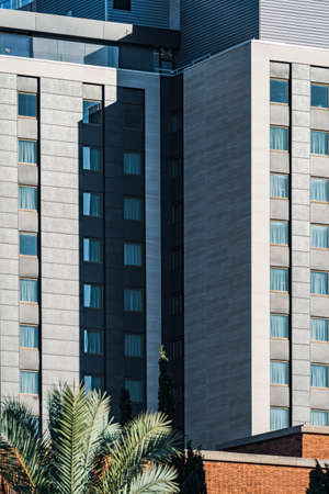 Modern facades of an urban buildingの写真素材