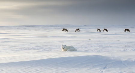 Polar bear (Ursus maritimus) in the snow, Icelandの素材