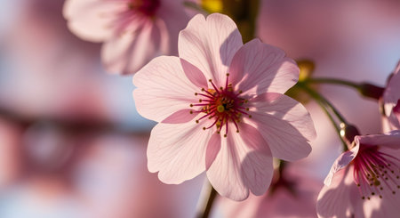 cherry blossom sakura flower in spring season, soft focusの素材