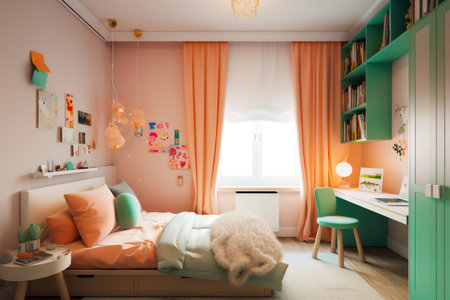 Teenage room. Generative ai.の素材