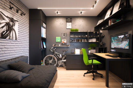 Teenage room. Generative ai.の素材