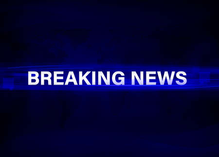 Blue Breaking News Abstract Background Concept. Modern Breaking News Backdropの写真素材