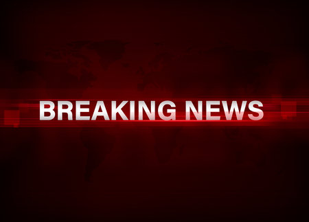 Red Breaking News Abstract Backdrop Concept. News Media Abstract backgroundの写真素材