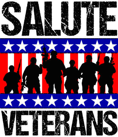 Thank you veterans for your service. Salute Veterans Design and Flag Style Backdropの写真素材