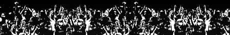 Silhouette Protest Abstract Backdrop in a large Black and White Poster Illustrationの写真素材