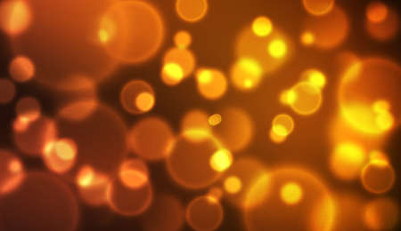 Golden and bright yellow abstract bokeh backdrop. Modern glowing bokeh backgroundの写真素材