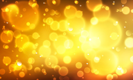 Dark Golden Abstract Modern Bokeh Lights backdrop. Modern soft lights wallpaperの写真素材