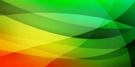 Green and Yellow Abstract Glowing Geometric Shapes Background.の写真素材
