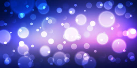 Glowing Defocused Blue and Purple Lights Abstract bokeh concept. Modern Bokeh designの写真素材