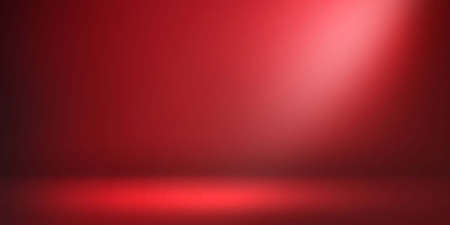 Red Stage 3D Rendered Empty Room space with Spot Light. New elegant empty room with white spot light...