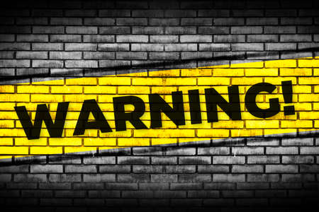 Abstract Warning Background Wall design modern banner. New Yellow Rough Warning concept backdropの写真素材