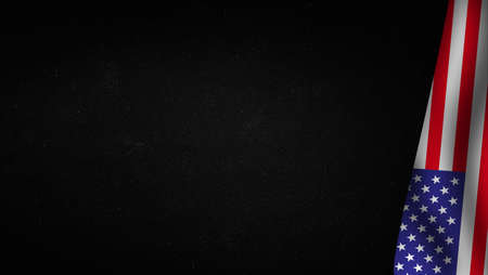American Flag Abstract Backdrop with Free Copy Space in Black color. Political or Patriotic background spaceの写真素材