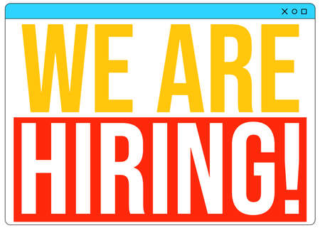 We Are Hiring Sign, Vector Illustration, Isolate On White Background Labelの写真素材