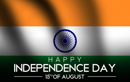 India Independence Day background with flag of India. 15th of August