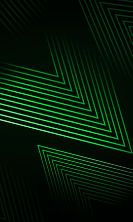 Abstract green arrows on dark background. Vector illustration. Eps 10.